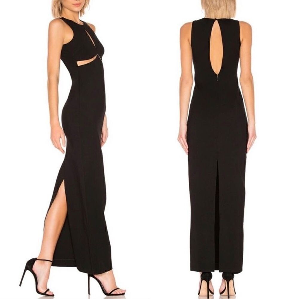 Lovers + Friends Saskeah Sheer Cutout Maxi Dress Gown in Black Women’s Small